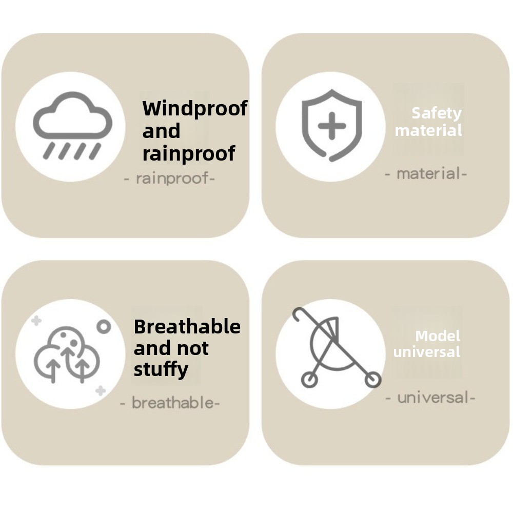 Stroller Rain Cover - عربات أطفال شفافة غطاء مقاوم للمطر