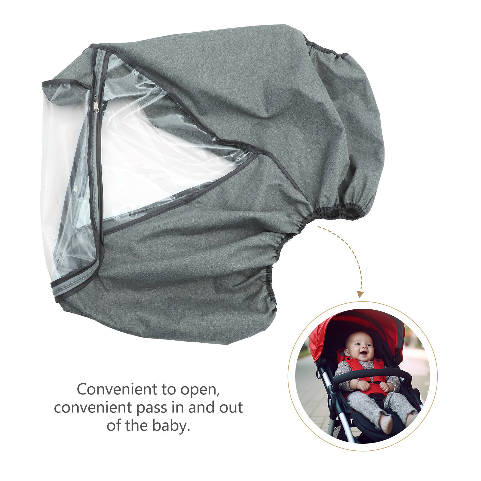 غطاء عربة أطفال مقاوم للماء وا - مراجعة Stroller Rain Cover وسعره