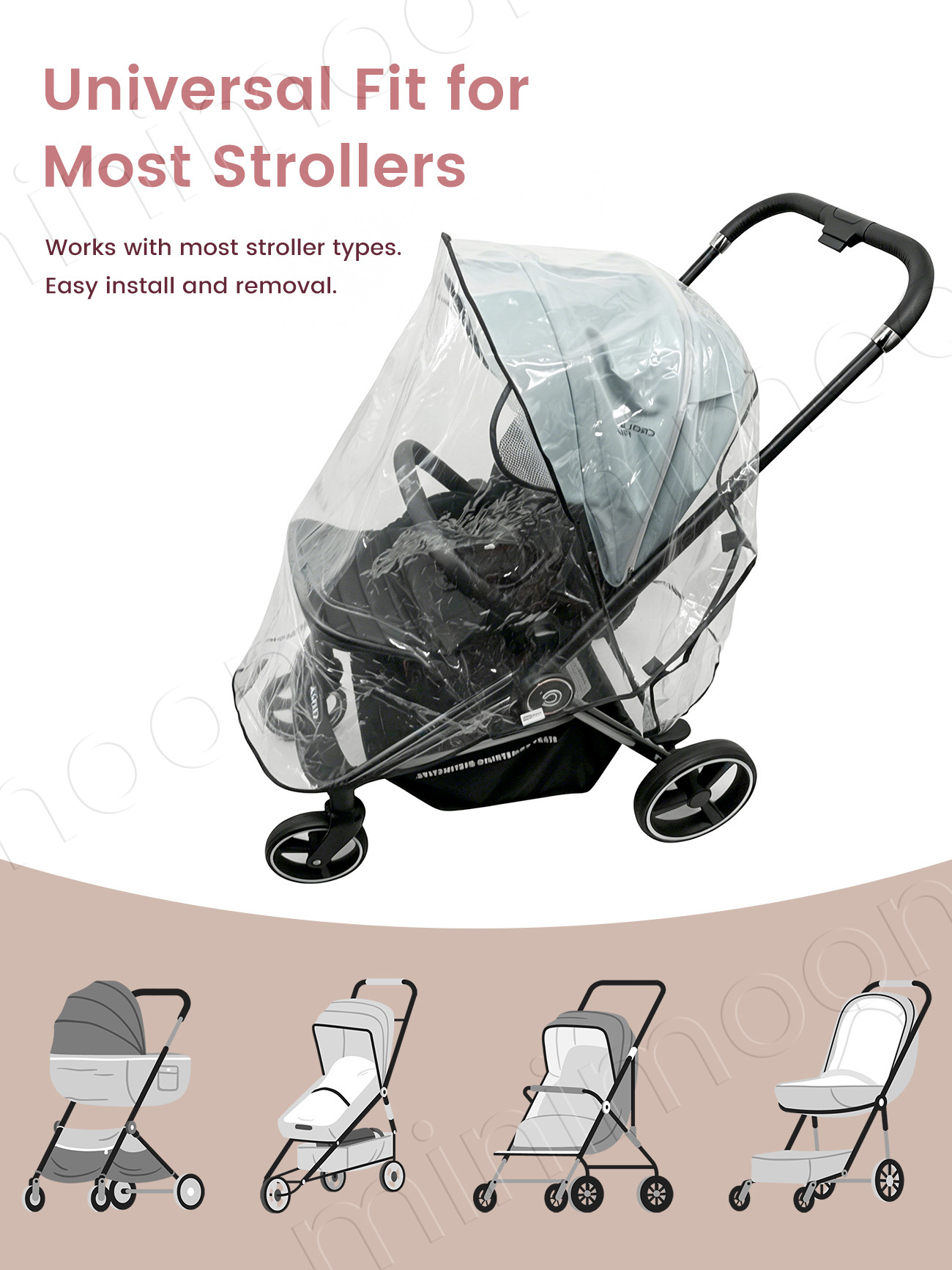 غطاء عربة أطفال عالمي مقاوم لل - مراجعة Stroller Rain Cover وسعره