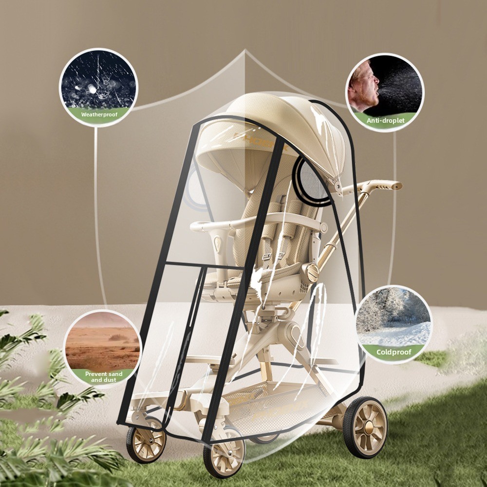 عربات أطفال شفافة غطاء مقاوم ل - مراجعة Stroller Rain Cover وسعره