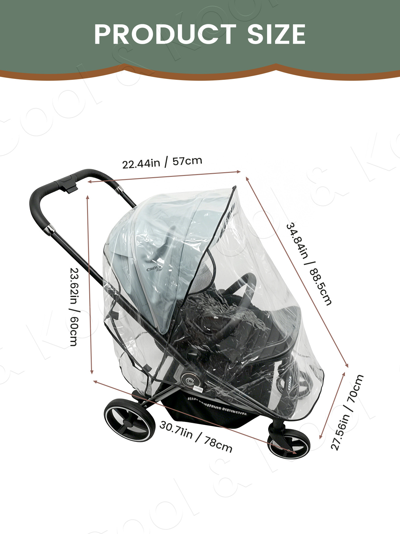 غطاء واقي عالمي مقاوم للماء وا - مراجعة Stroller Rain Cover وسعره