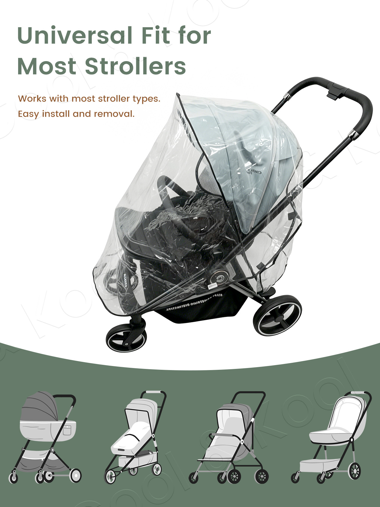 غطاء واقي عالمي مقاوم للماء وا - مراجعة Stroller Rain Cover وسعره