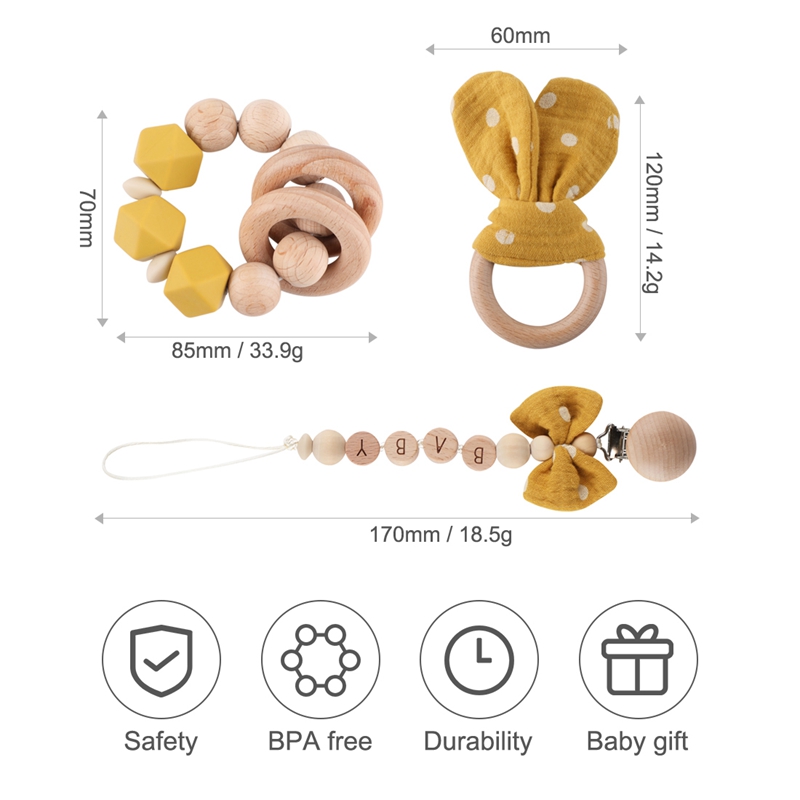 1 قطعة الطفل حشرجة خشبية حلقة  - مراجعة Baby Products Pictures وسعره