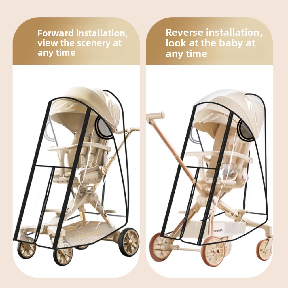 عربات أطفال شفافة غطاء مقاوم ل - مراجعة Stroller Rain Cover وسعره