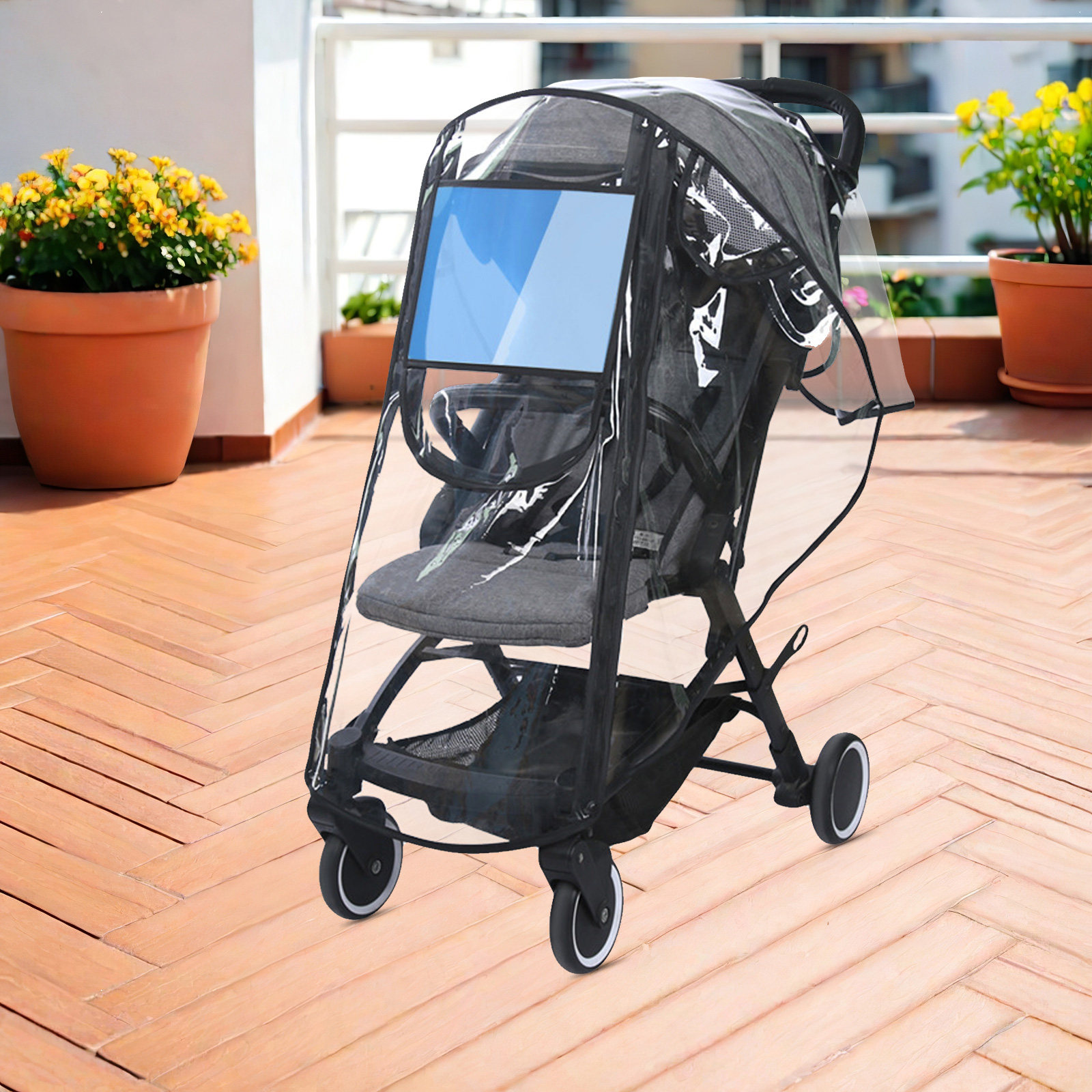 غطاء عربة أطفال شفاف مقاوم للم - مراجعة Stroller Rain Cover وسعره