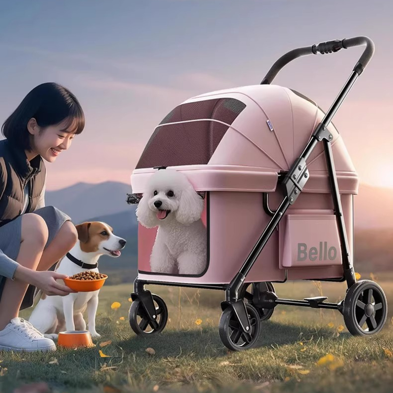 ‌ عربة أطفال قابلة للطي للحيوا - مراجعة Stroller Rain Cover وسعره
